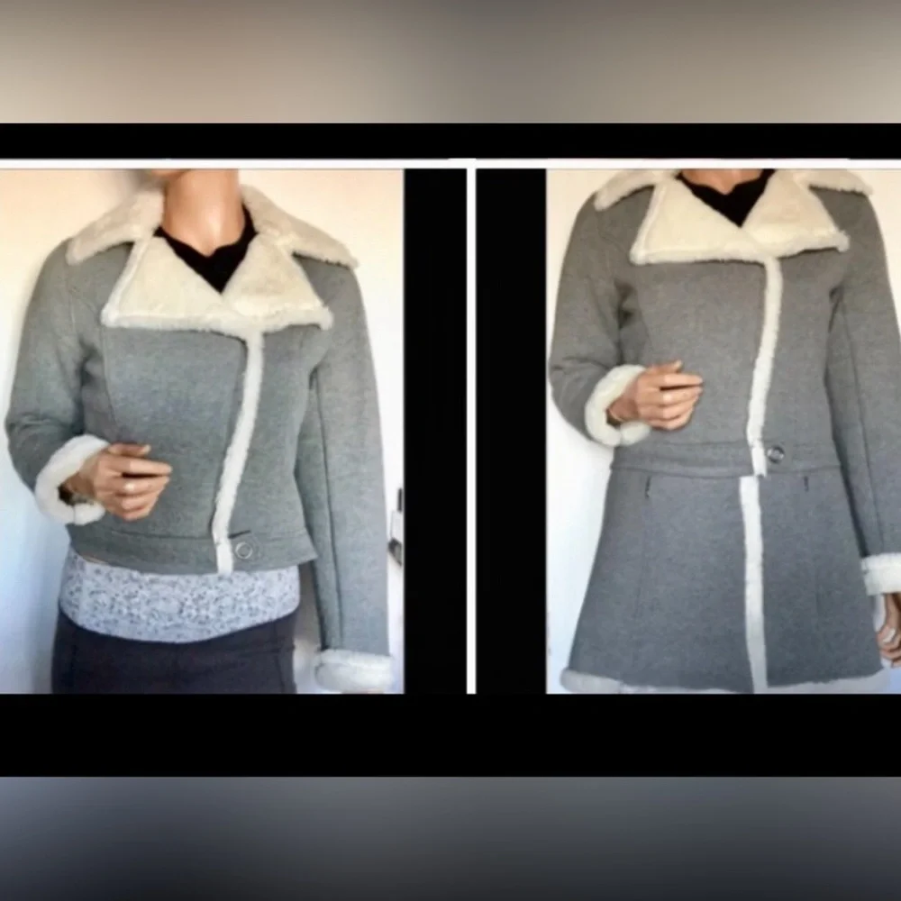 Athleta Convertible Moto Pea Coat - Picture 8 of 8